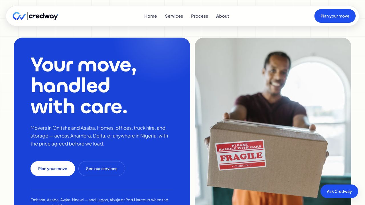 Credway product interface